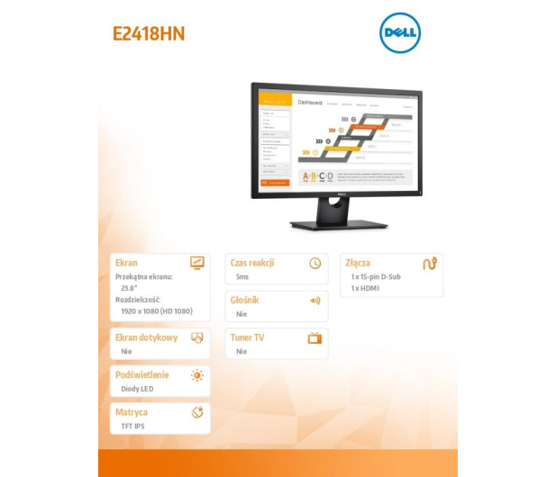 Dell E2418HN - 379565 - zdjęcie 3